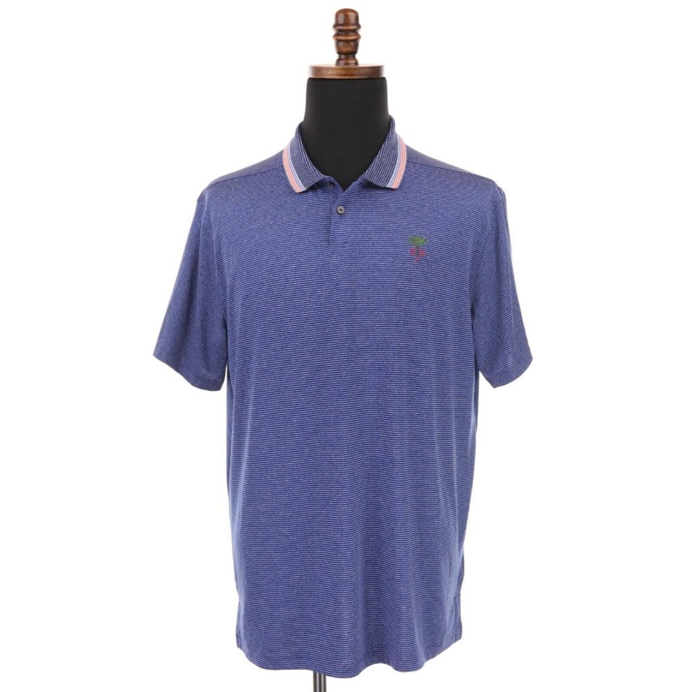 Nike Dri-Fit Vapor Golf Polo Men's Large Blue Striped BV6910